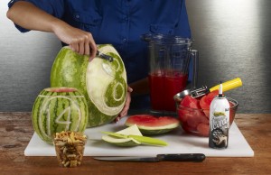 Watermelon 8 Ball Punch Bowl w/ Snack Bowls