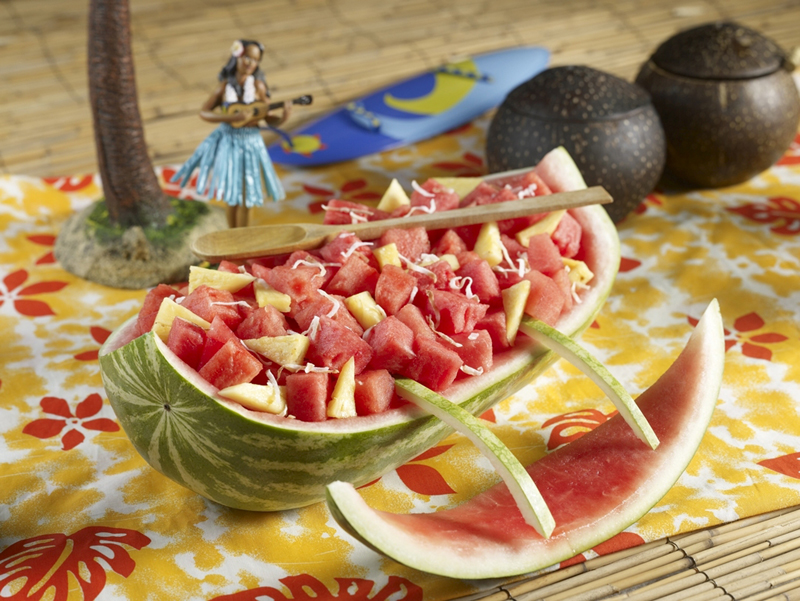 Watermelon Outrigger Canoe for a Luau