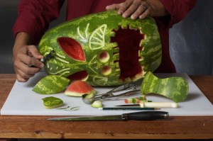 Watermelon Tiki Mask Table Decoration